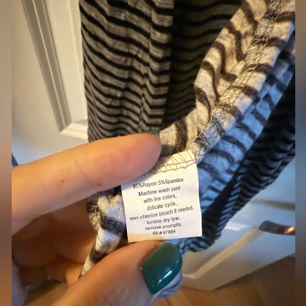 Striped Black and gray Women's Robe - Picture 4 of 5